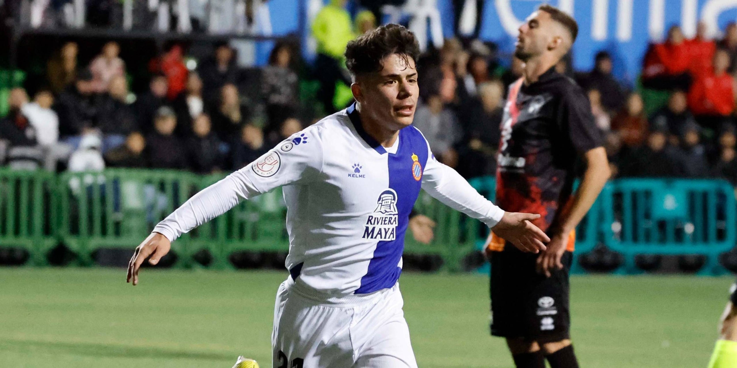 Nico Melamed celebra su gol contra el Atlético Paso | RCDE