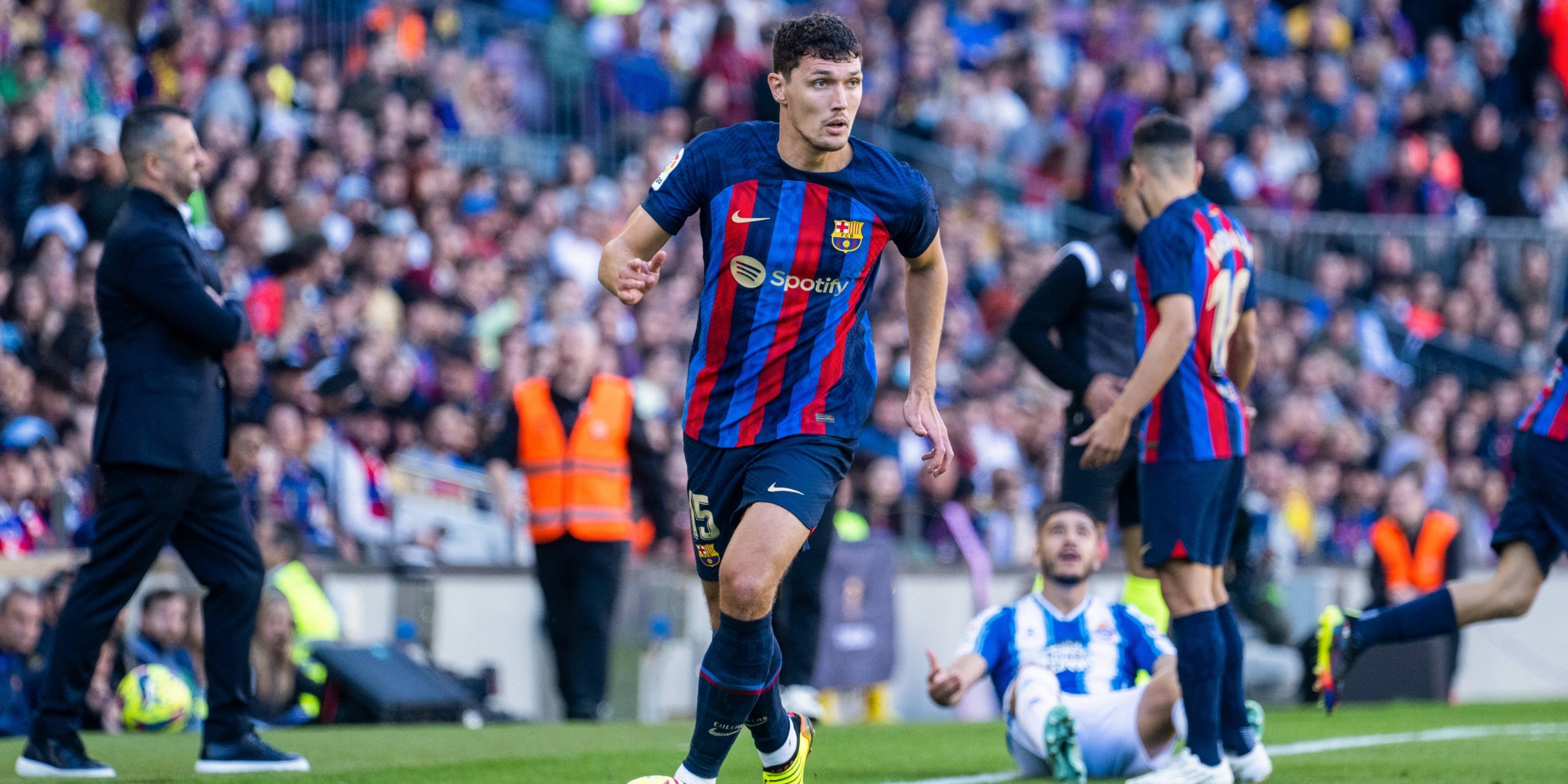 Andreas Christensen durante un partido en el Camp Nou | Europa Press