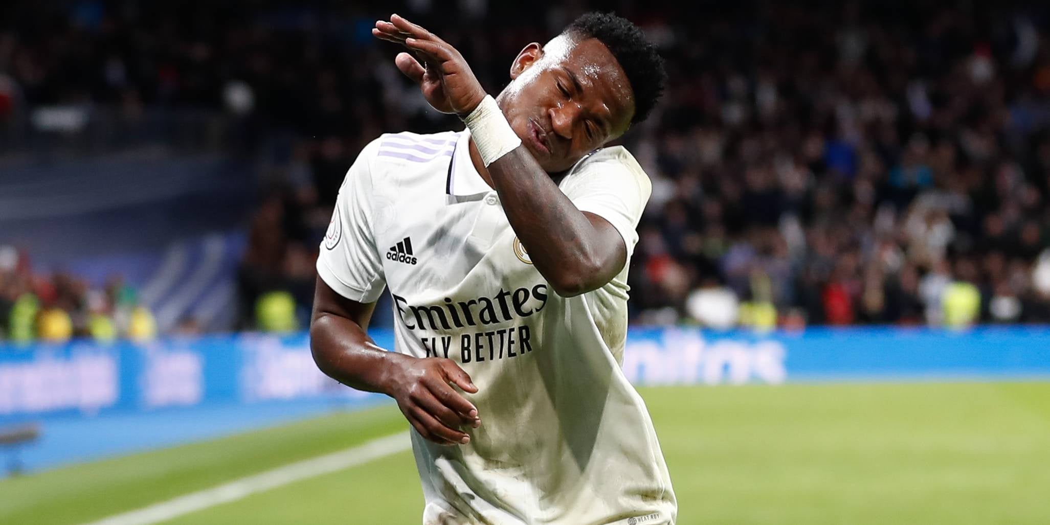 Vinicius celebra el gol contra l'Atlètic al derbi de Copa | Europa Press