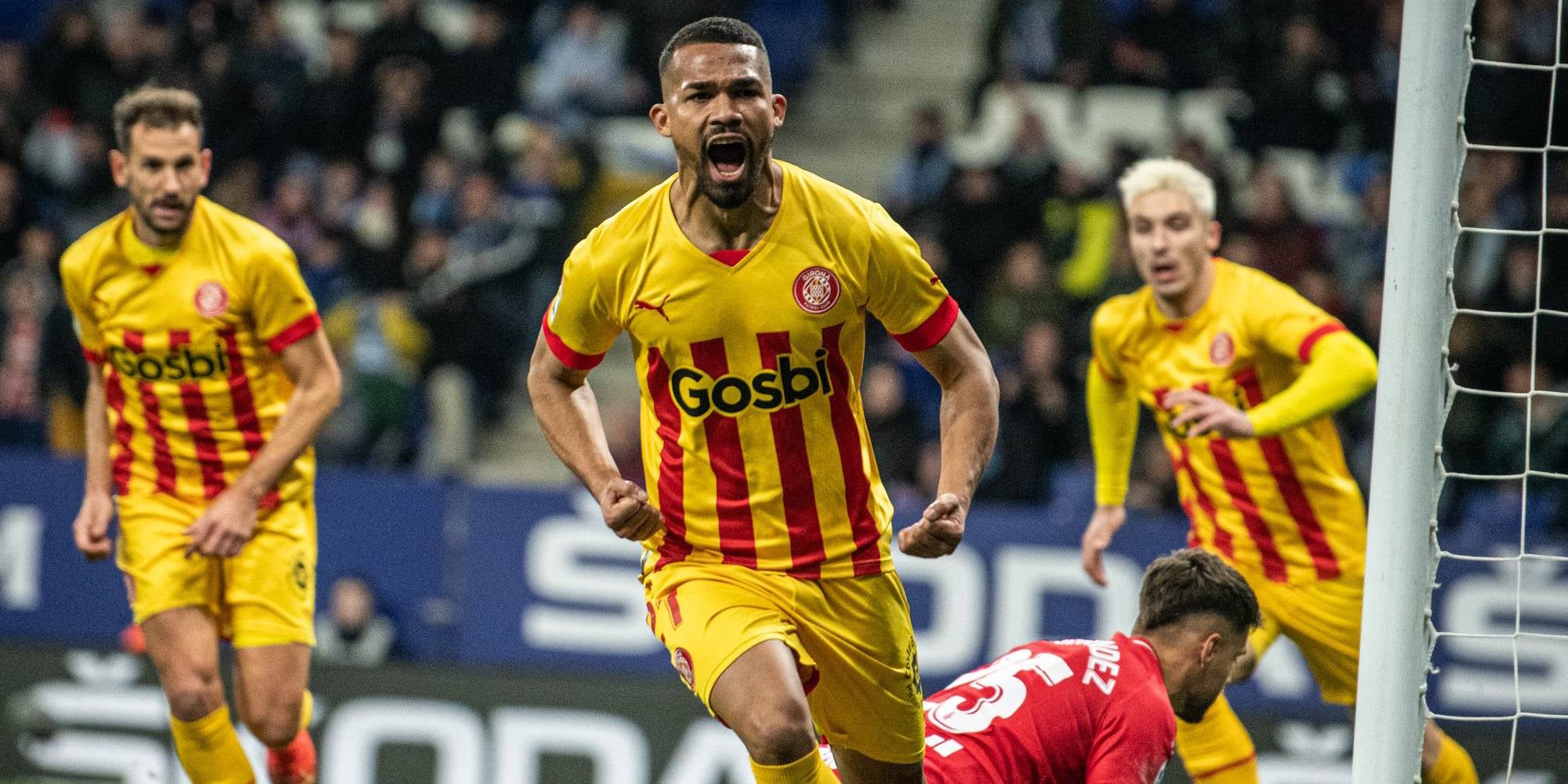 Yangel Herrera, celebrant el gol de l'empat | @gironafc