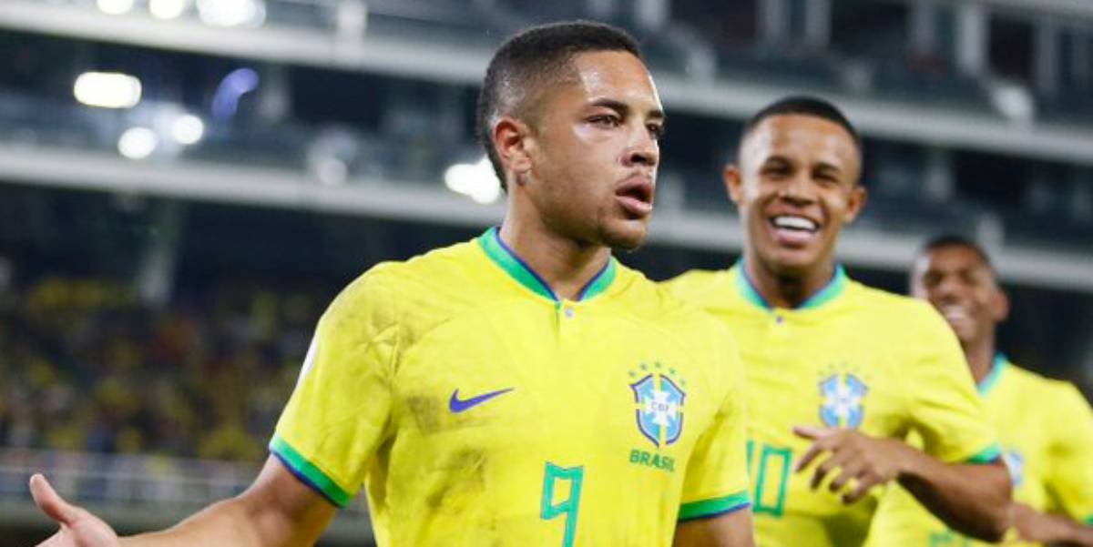 Vitor Roque, internacional amb el Brasil sots-20 | CBF_Futebol