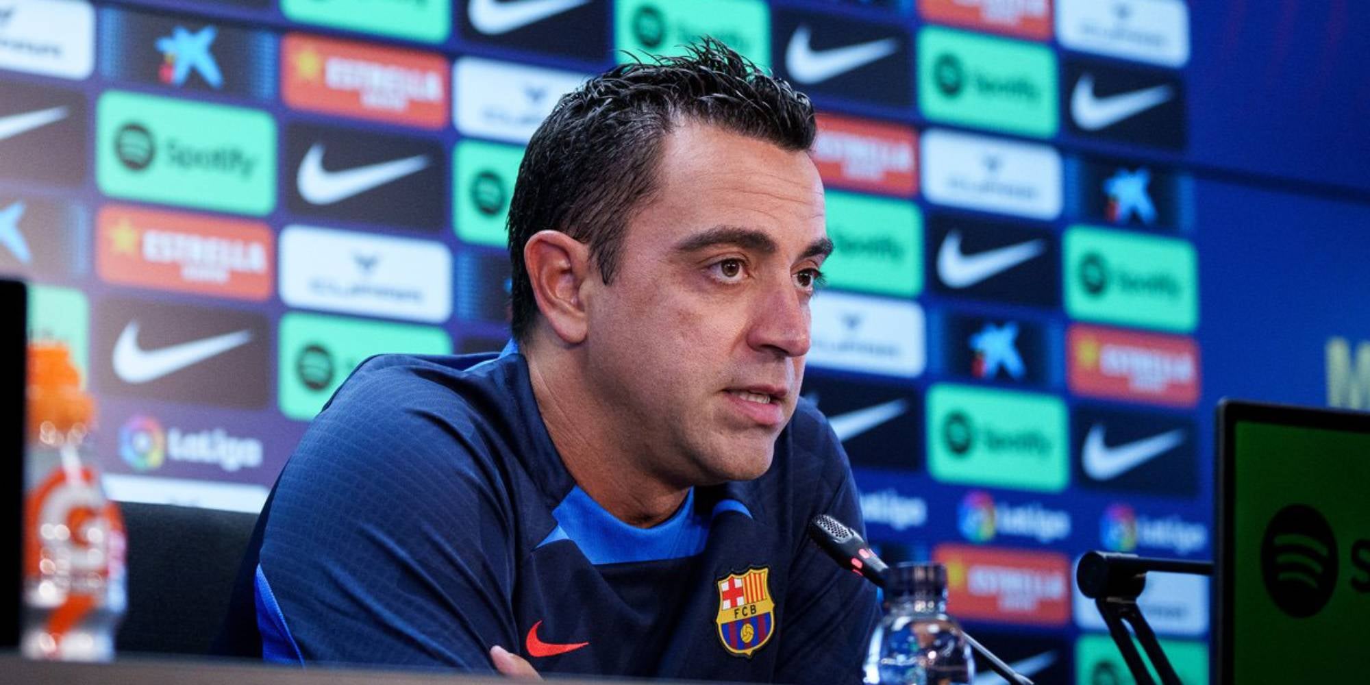 Xavi Hernández, durant una roda de premsa | FC Barcelona