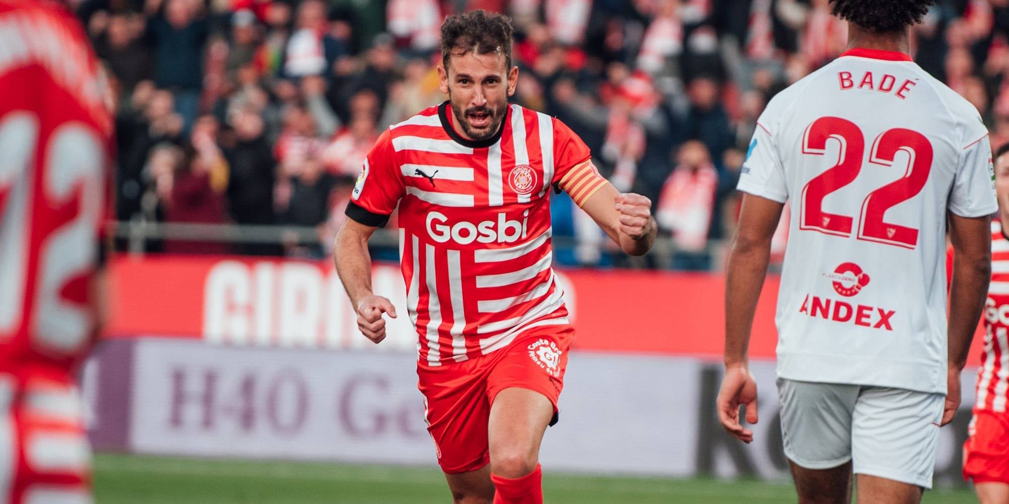 Cristhian Stuani, celebrant el seu gol contra el Sevilla | @gironafc