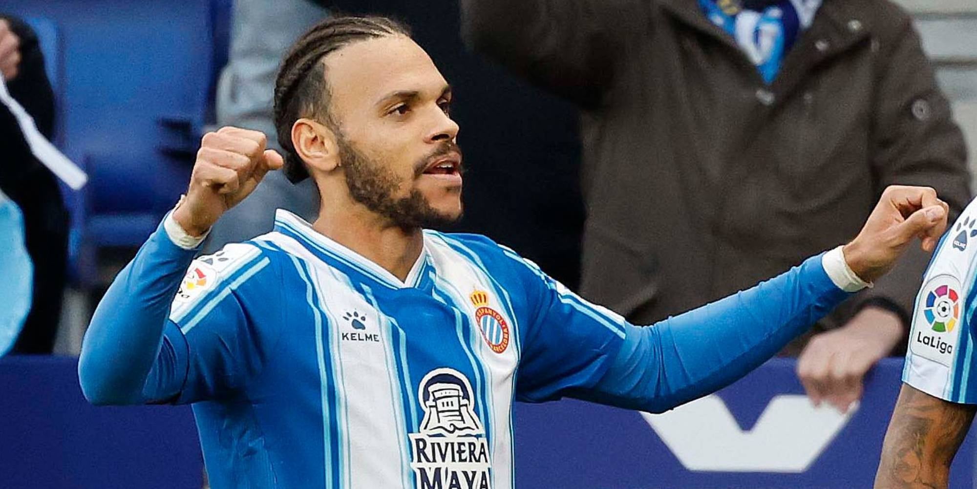 Martin Braithwaite, celebrant el gol contra el Betis | @rcdespanyol