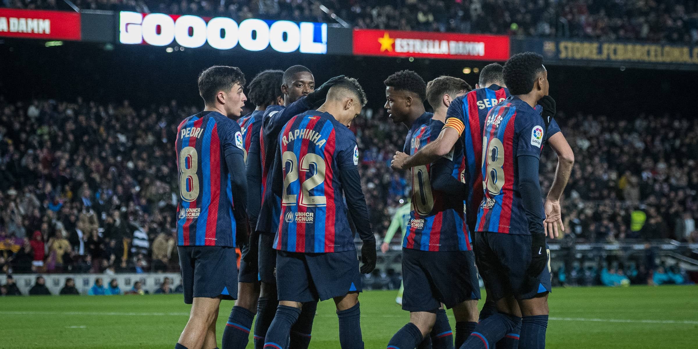 Els jugadors del Barça celebren el gol contra el Getafe | FC Barcelona