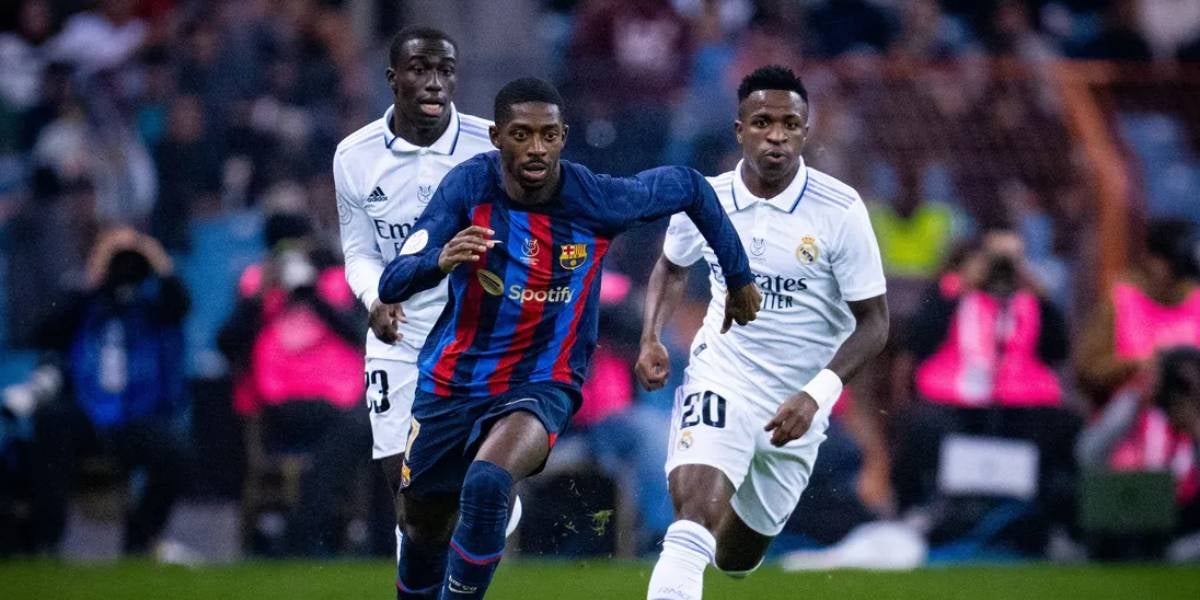 Ousmane Dembélé, jugador del FC Barcelona, durant el clàssic de la Supercopa | FC Barcelona