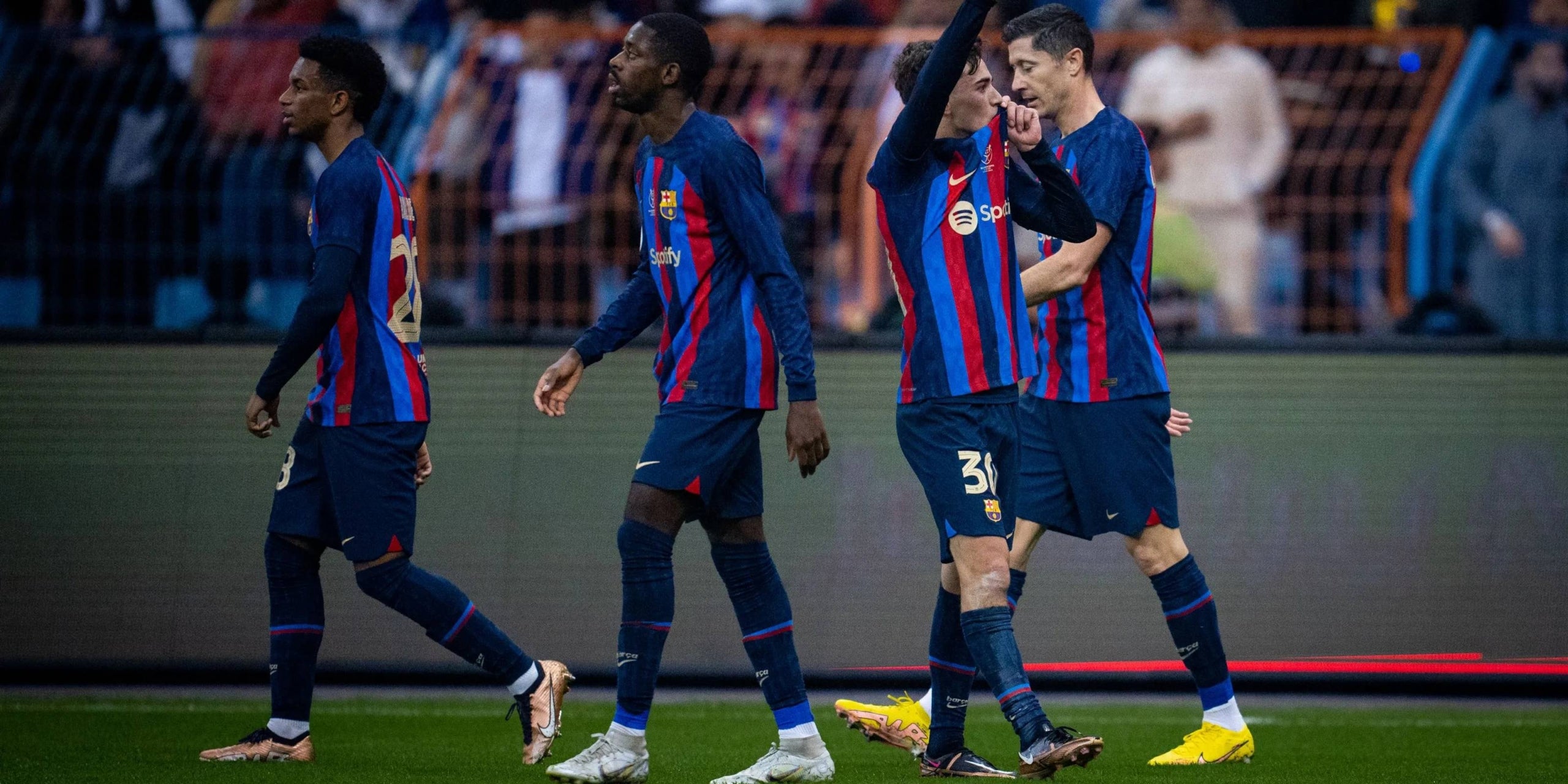 Els jugadors del Barça celebren un dels gols contra el Madrid | FC Barcelona