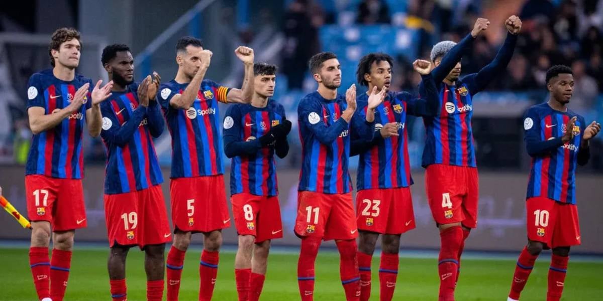 Jugadors del Futbol Club Barcelona durant la tanda de penals contra el Betis a la Supercopa | FC Barcelona