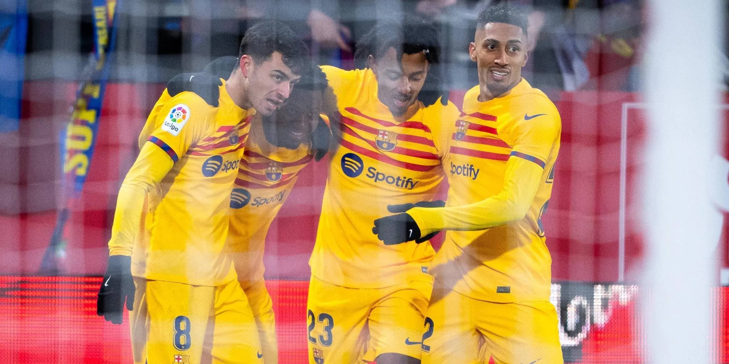Els jugadors del Barça celebren un gol contra el Girona | FC Barcelona