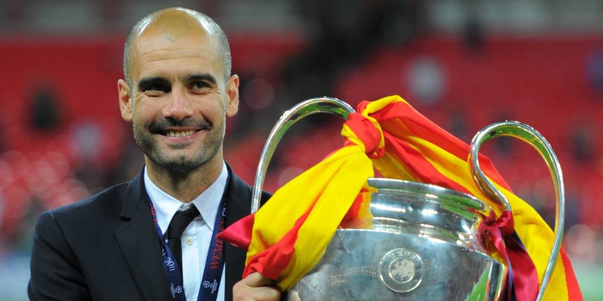 Pep Guardiola, alçant la Champions com a entrenador blaugrana| @ChampionsLeague