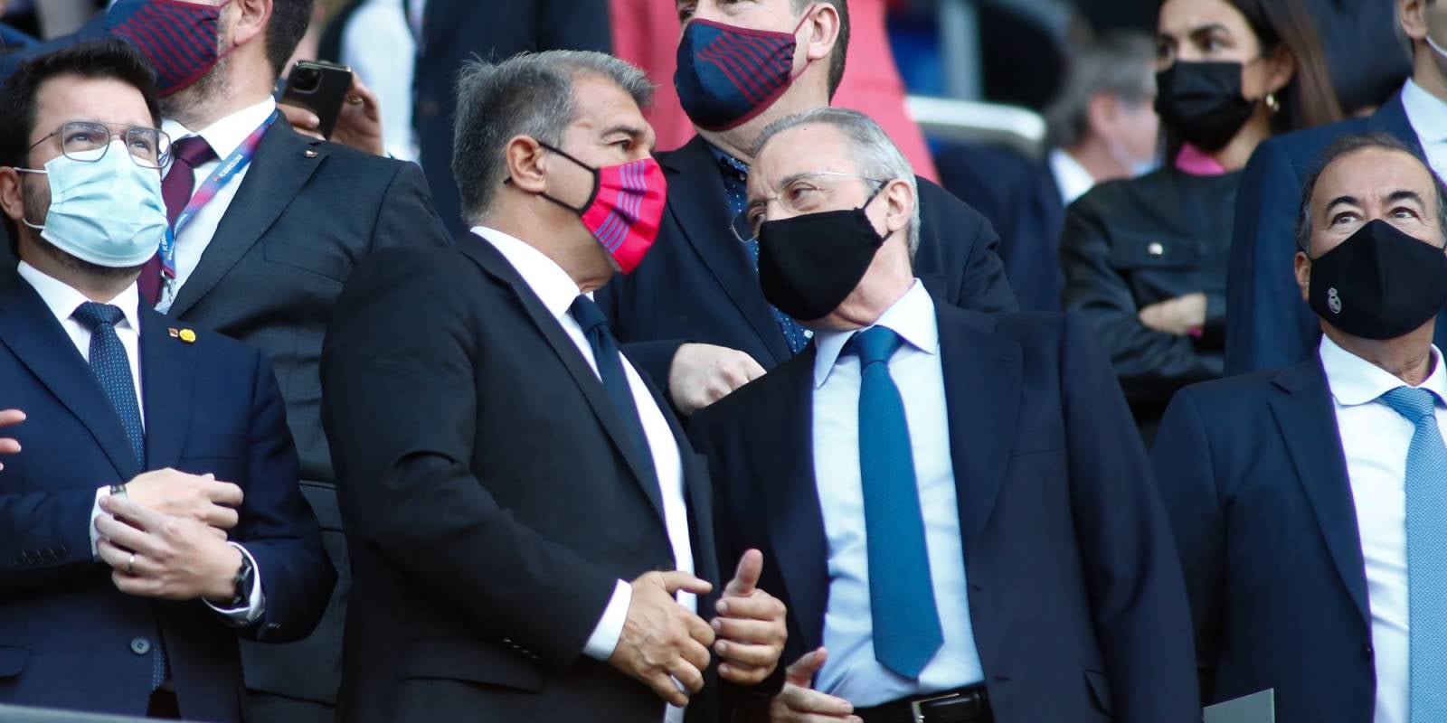 Joan Laporta i Florentino Pérez, a la llotja del Camp Nou | Europa Press