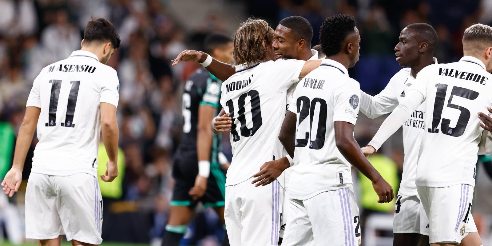 Jugadors del Madrid, celebrant un gol de Luka Modric | Europa Press