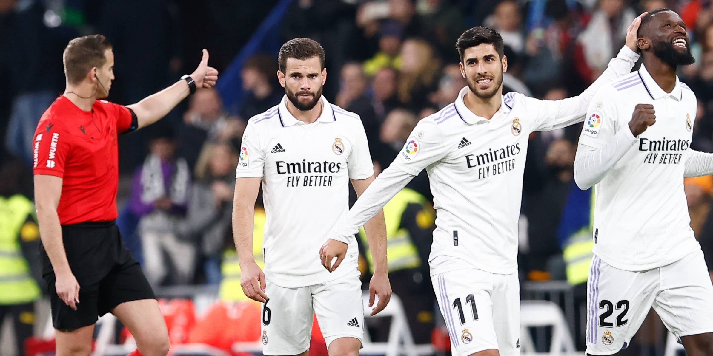 Els jugadors del Madrid celebren un gol després que el VAR els hi doni la raó | Europa Press