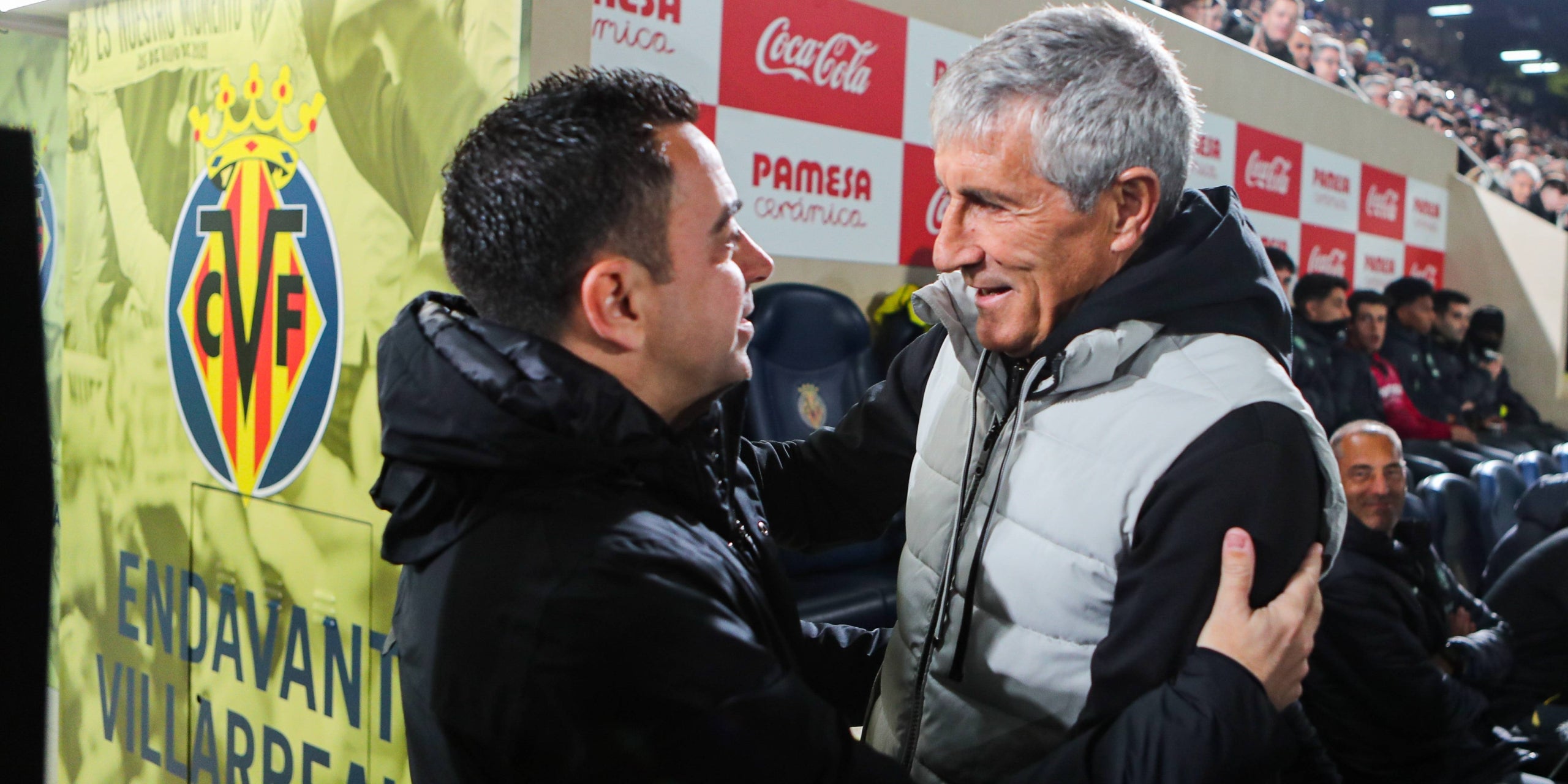 Xavi Hernández i Quique Setién, abans del Vila-real-Barça | Europa Press
