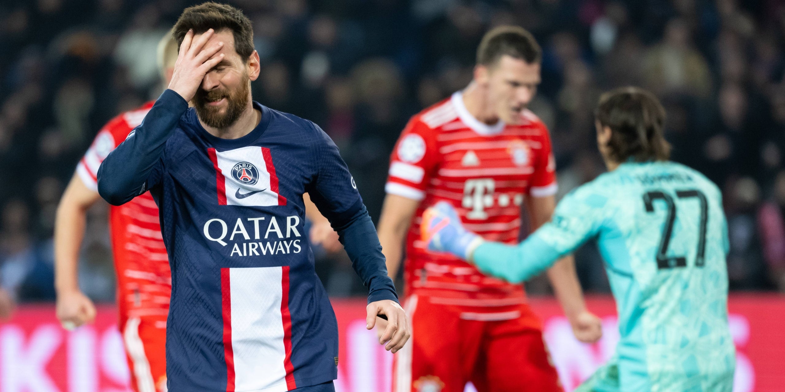 Messi es lamenta d'una ocasió fallada en el partit del PSG contra el Bayern de Munic | Europa Press