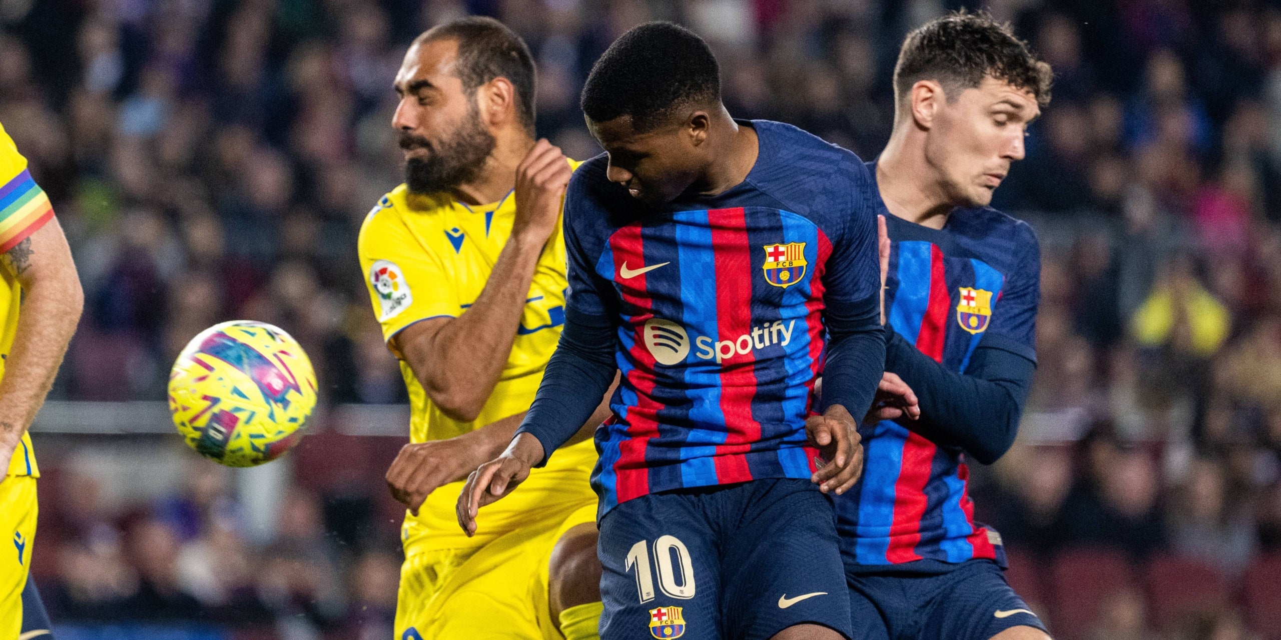Ansu Fati i Andreas Christensen, durant el darrer partit de lliga al Camp Nou | Europa Press
