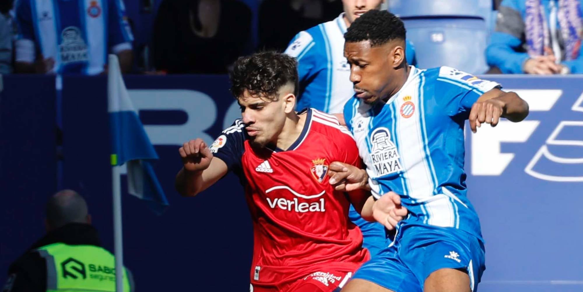 Ez Abde i Pierre-Gabriel, durant l'Espanyol-Osasuna | @rcdespanyol