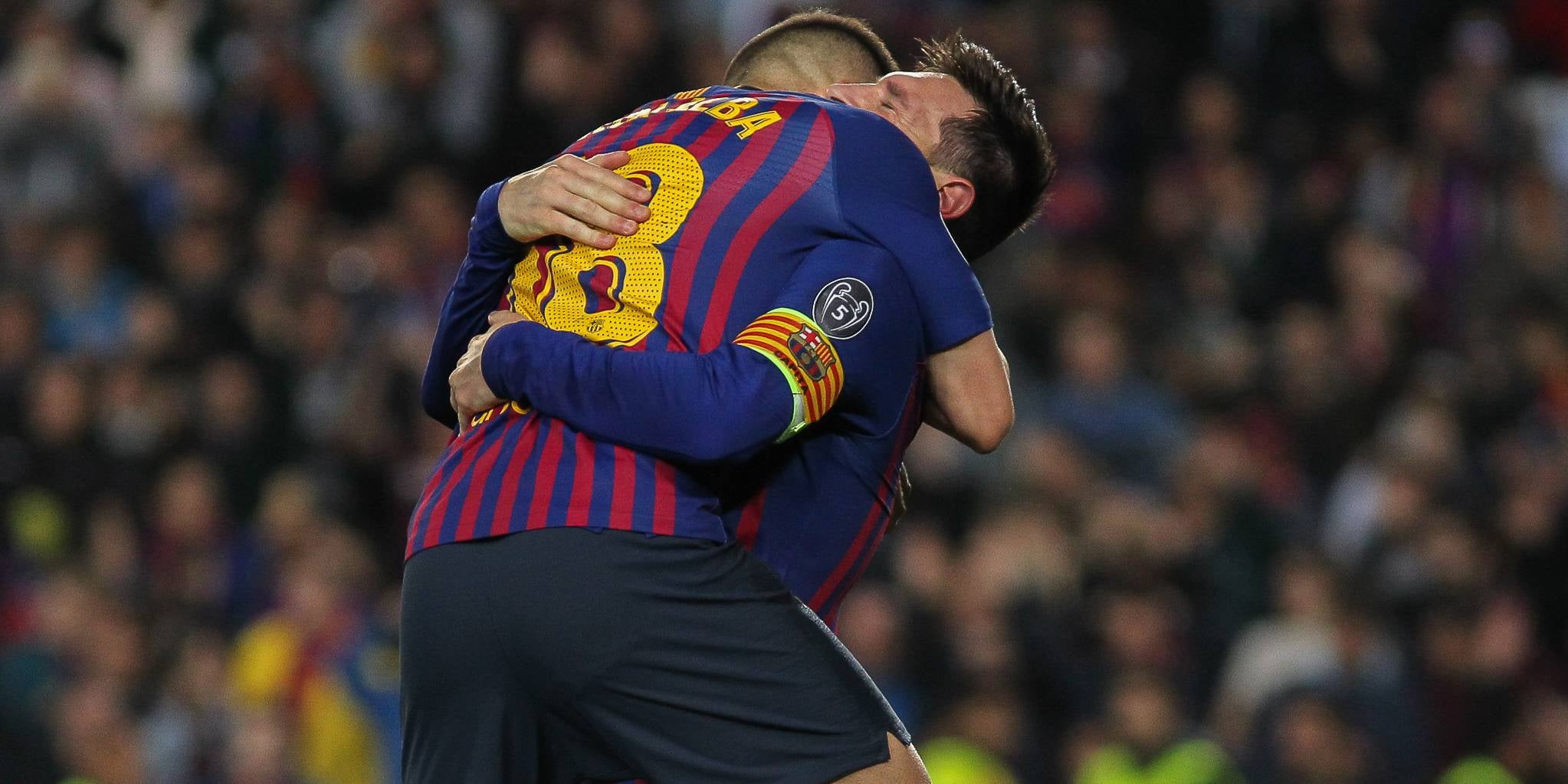 Jordi Alba i Leo Messi, celebrant un gol del Barça | Europa Press