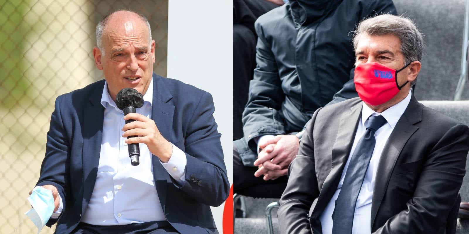 Javier Tebas i Joan Laporta, en arxiu | Europa Press