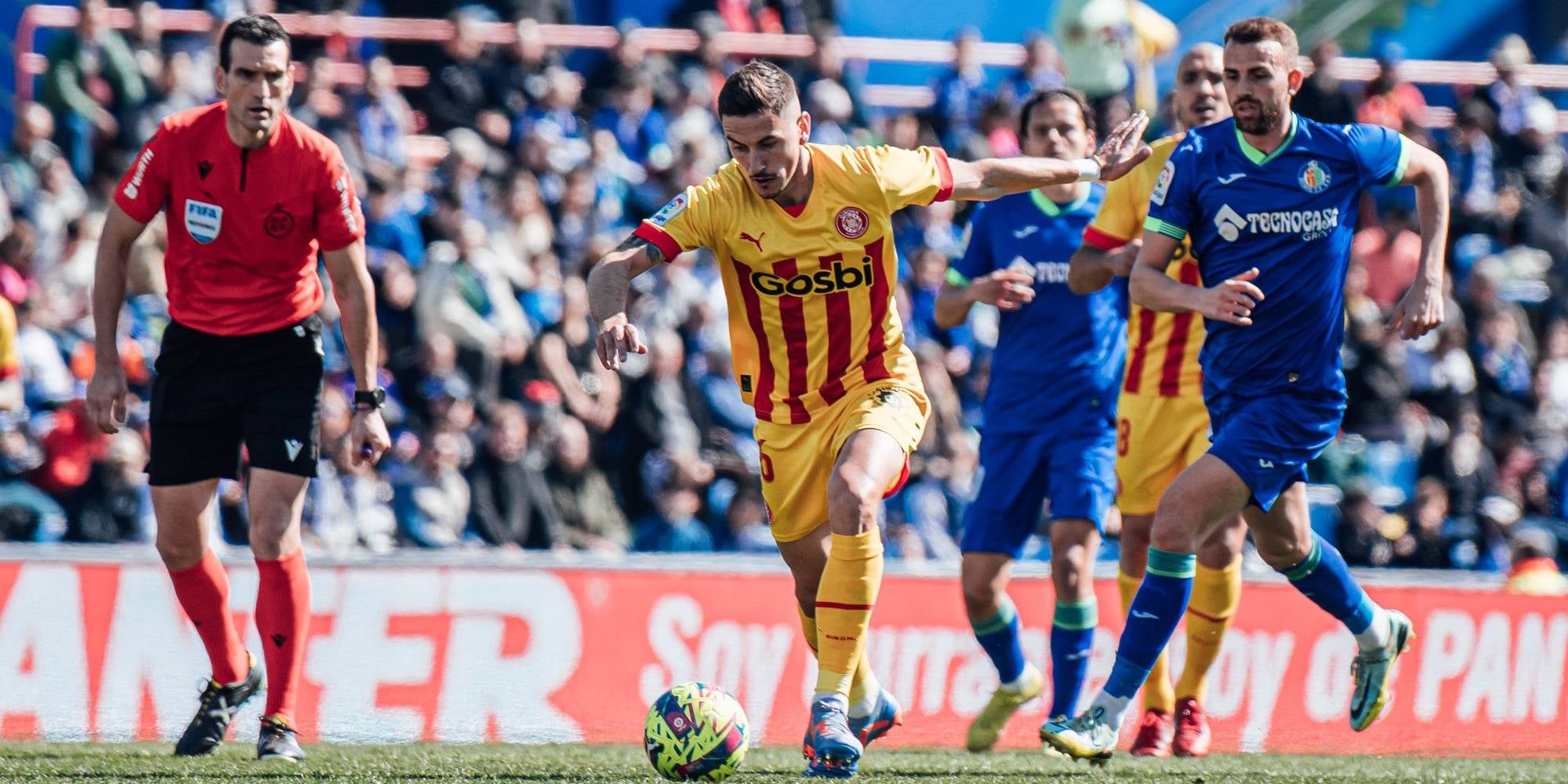 Javi Hernández, durant el Getafe-Girona | @gironafc