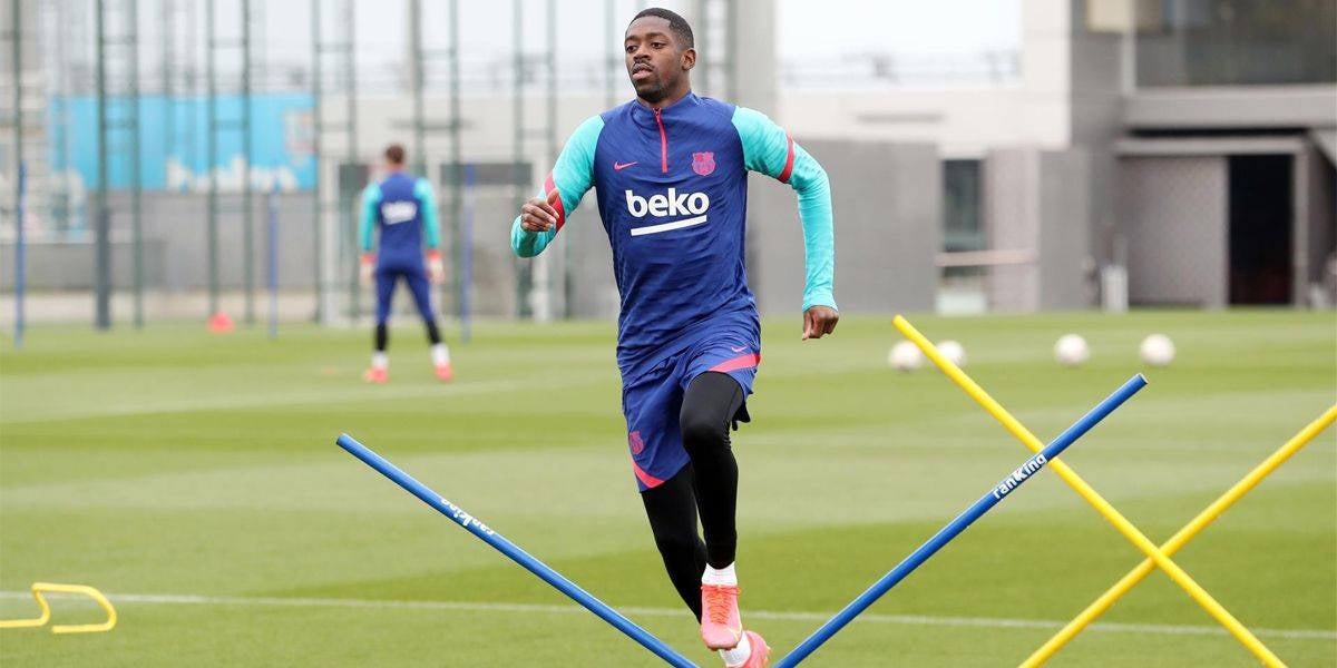 Ousmane Dembélé, durant un entrenament | FC Barcelona