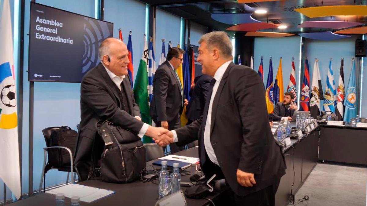 Tebas i Laporta, a l'Assamblea de LaLiga | LaLiga