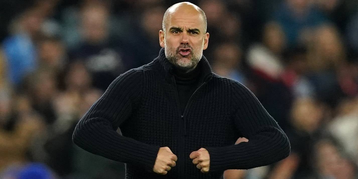 Pep Guardiola, durante el Manchester City-Arsenal | Europa Press