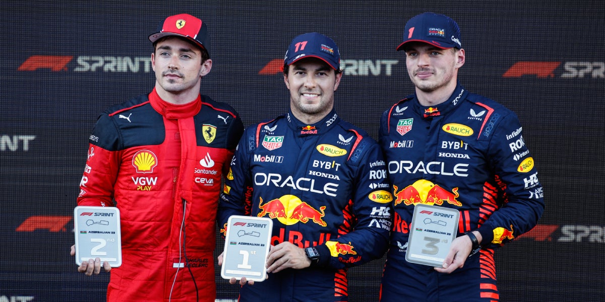 'Checo' Pérez, Verstappen i Leclerc al podi | Europa Press