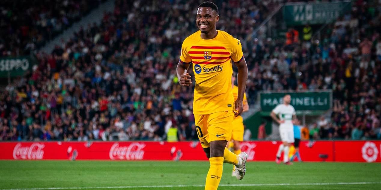 Ansu Fati celebra el seu gol contra l'Elx | FC Barcelona