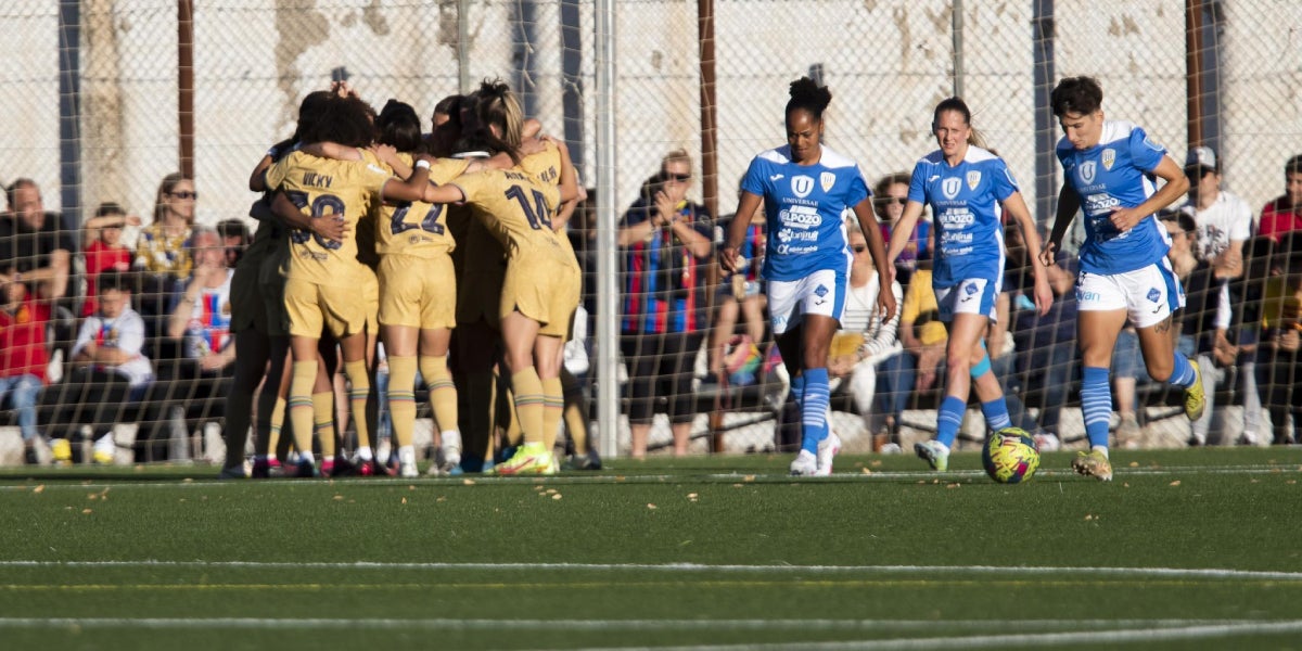 El Barça femení celebrant un gol al camp de l'Alhama | LaLiga