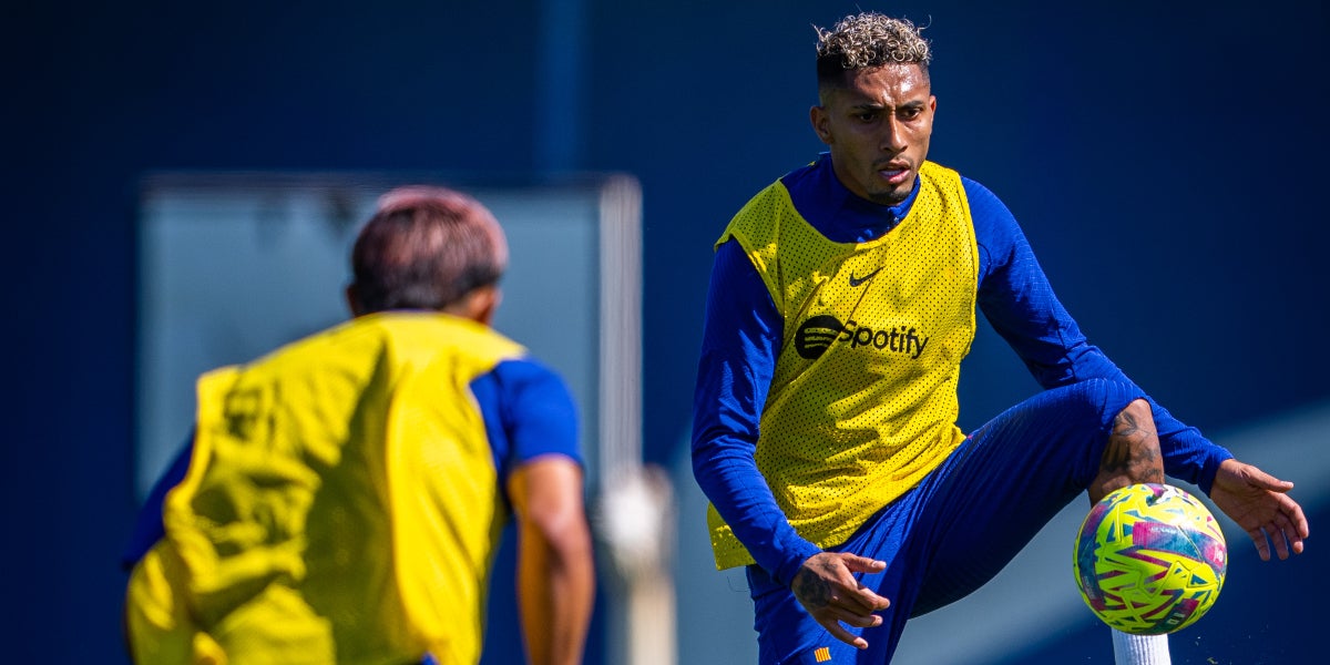 Raphinha durant un entrenament | FC Barcelona