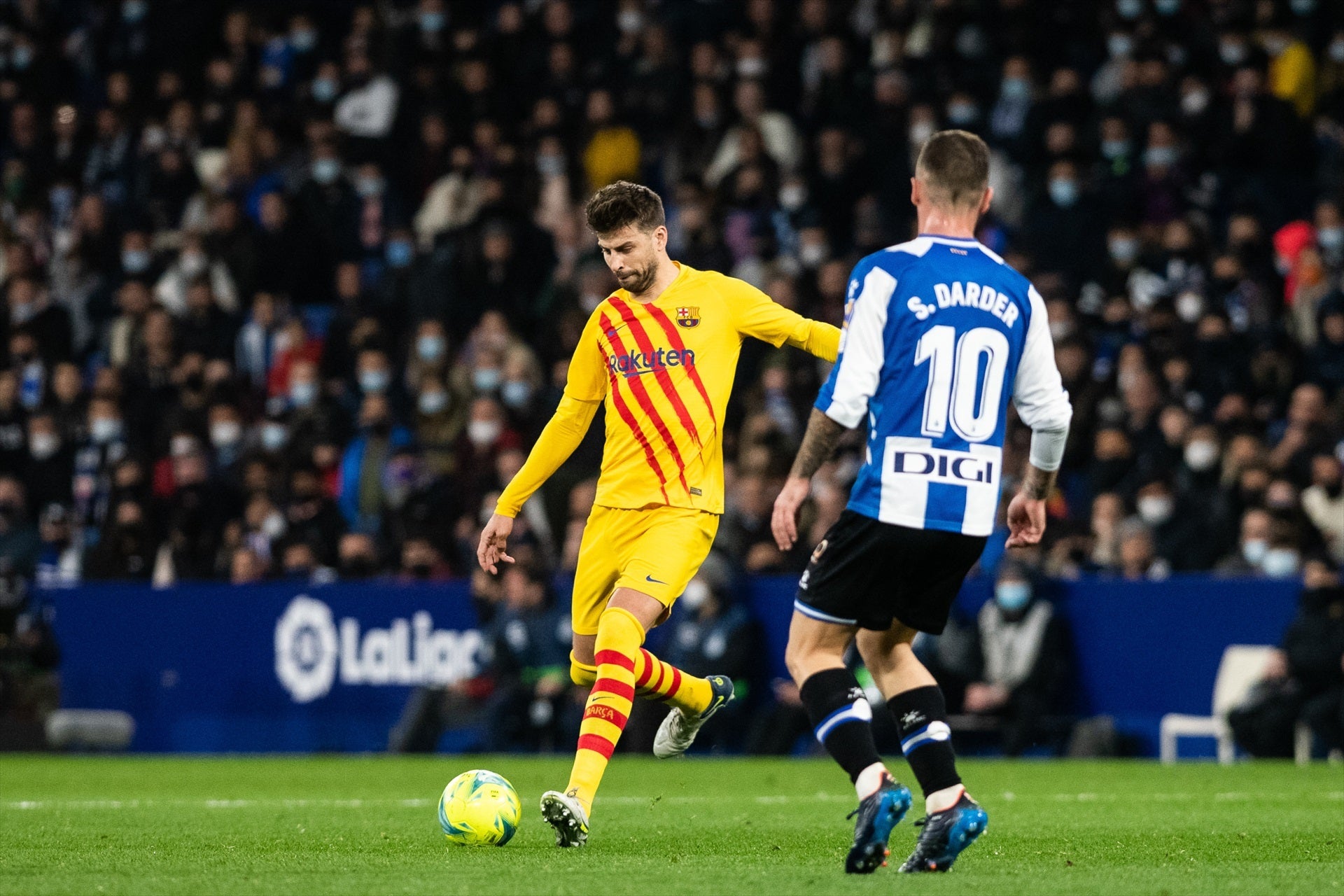 Gerard Piqué, durant un partit contra l'Espanyol | Europa Press