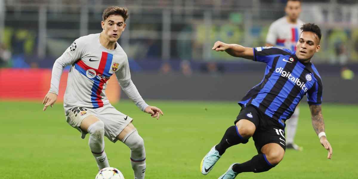 Gavi, durant el partit de Champions contra l'Inter de Milà d'aquesta temporada | Europa Press