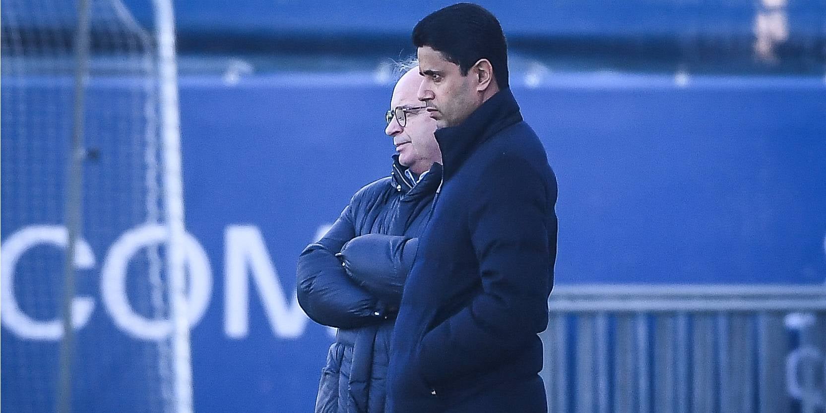 Luis Campos, director esporitu del PSG, i Nasser al-Khelaïfi, president | Europa Press