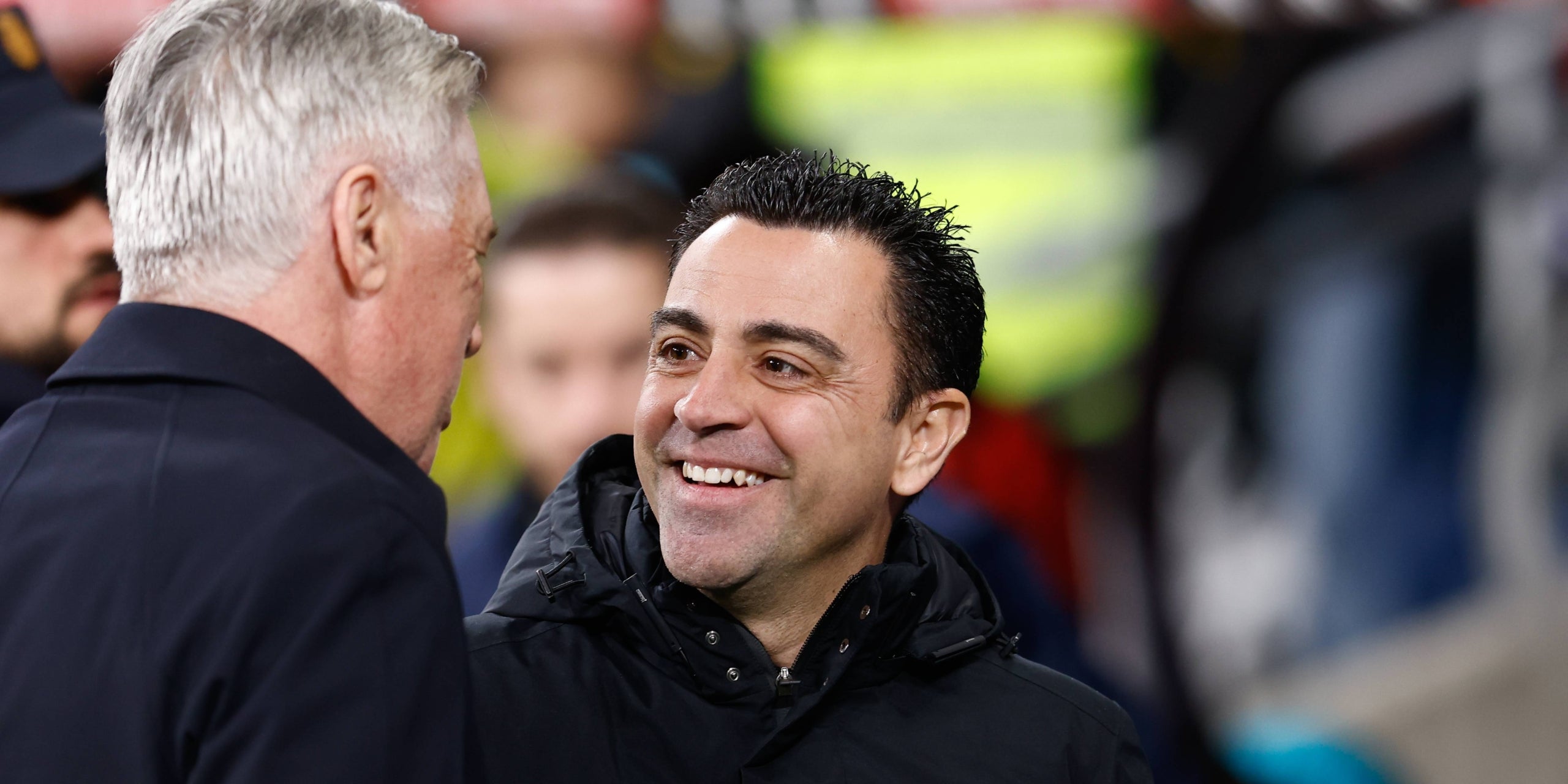 Xavi Hernández i Carlo Ancelotti, durant un Barça-Madrid | Europa Press