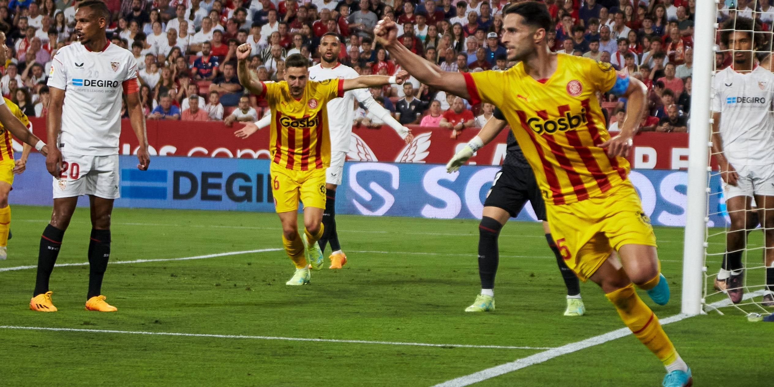 Juanpe celebra el seu gol al Sánchez Pizjuán | Europa Press