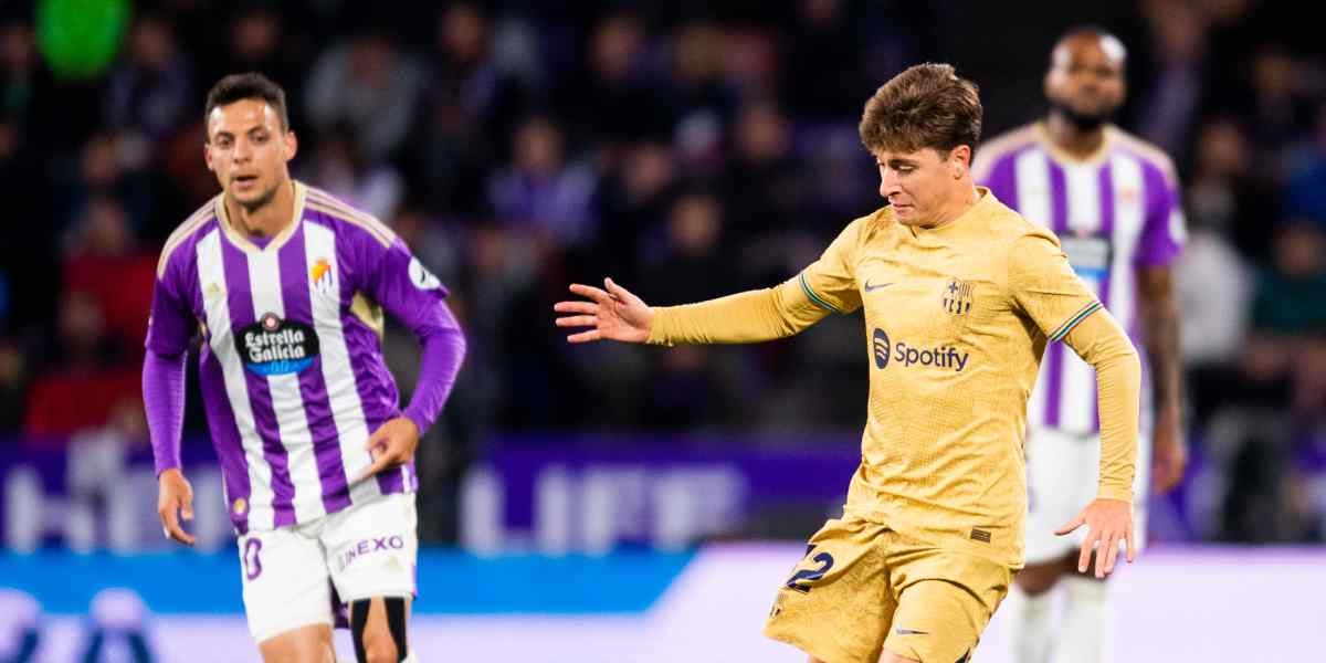 Pablo Torre, jugador del Barça, durant el partit contra el Valladolid | Europa Press