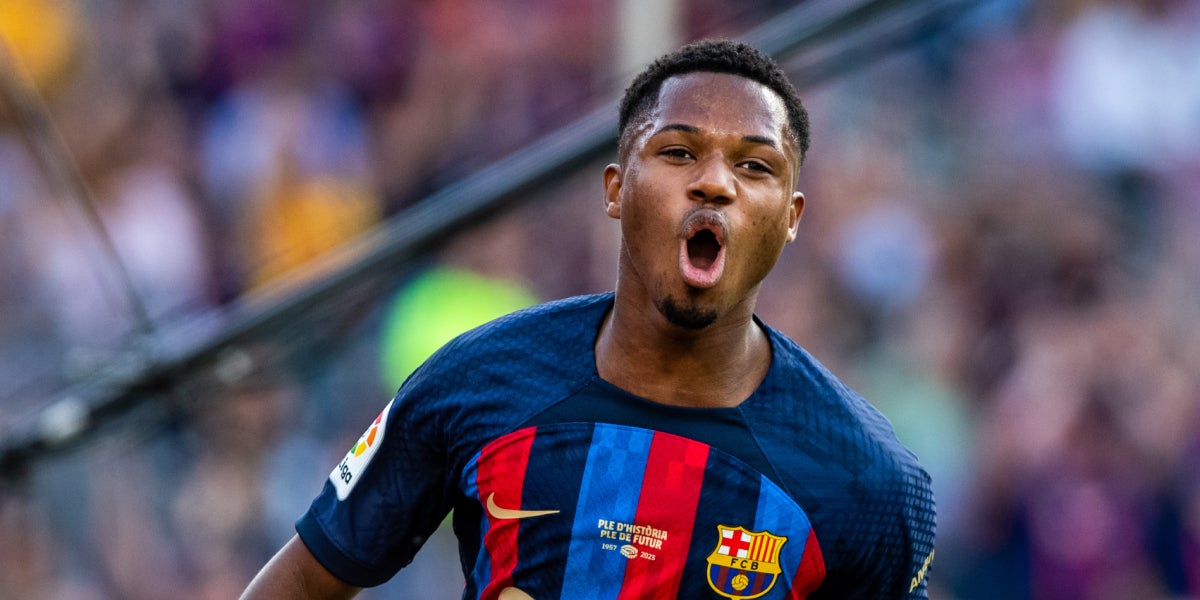 Ansu Fati celebrant un gol | FC Barcelona