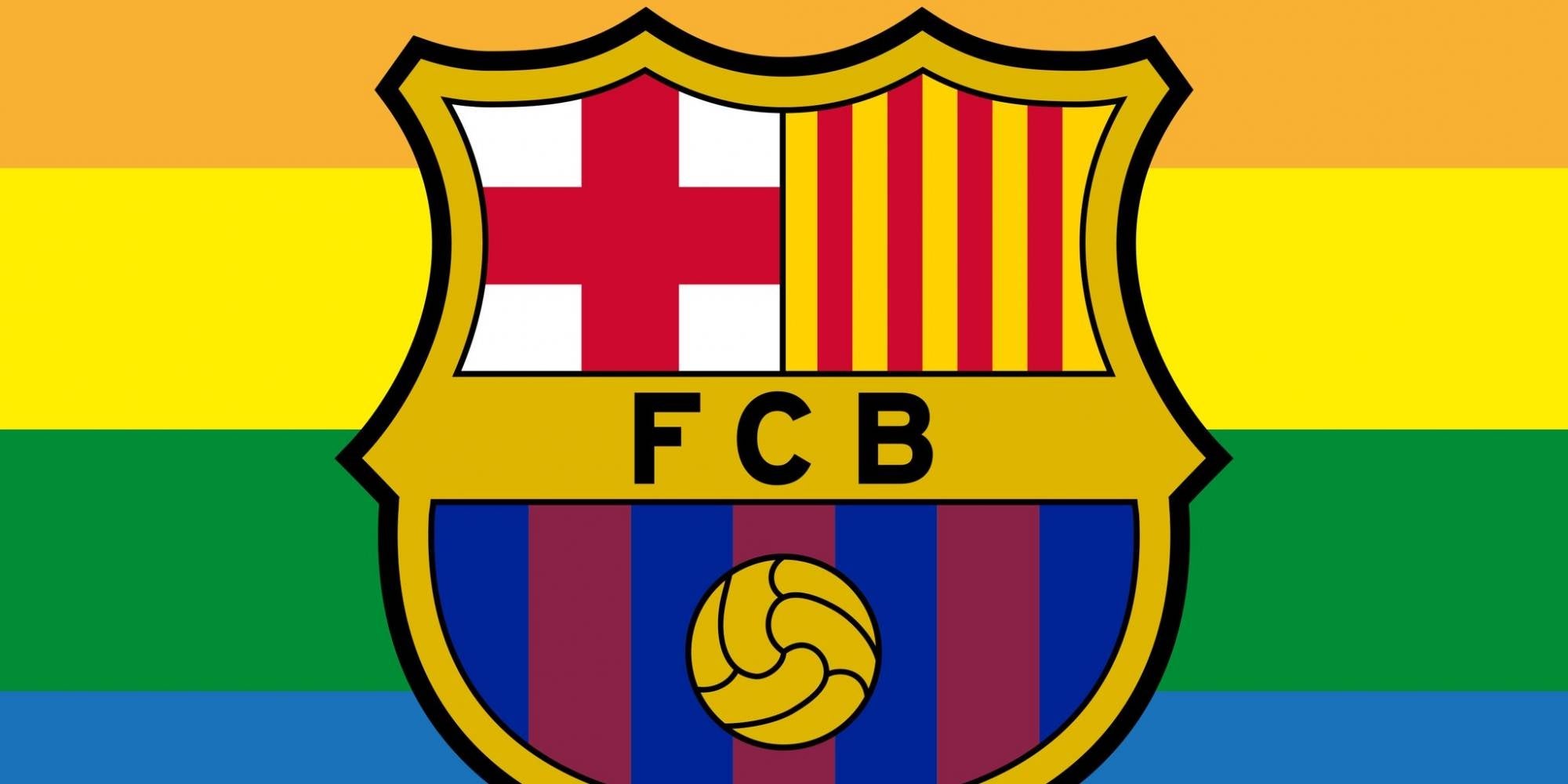 L'escut del Barça, amb els colors de la bandera irisada | FC Barcelona