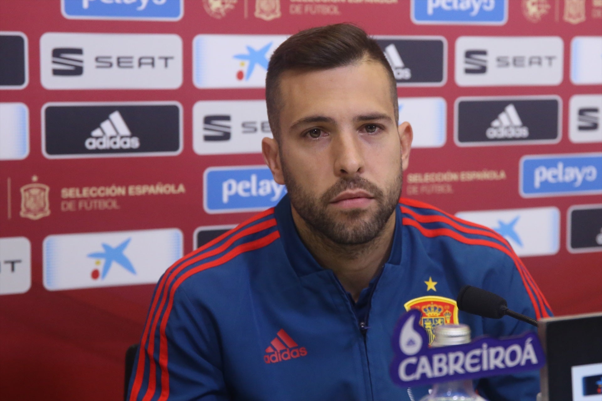 Jordi Alba, durante una convocatoria con la selección española | Europa Press