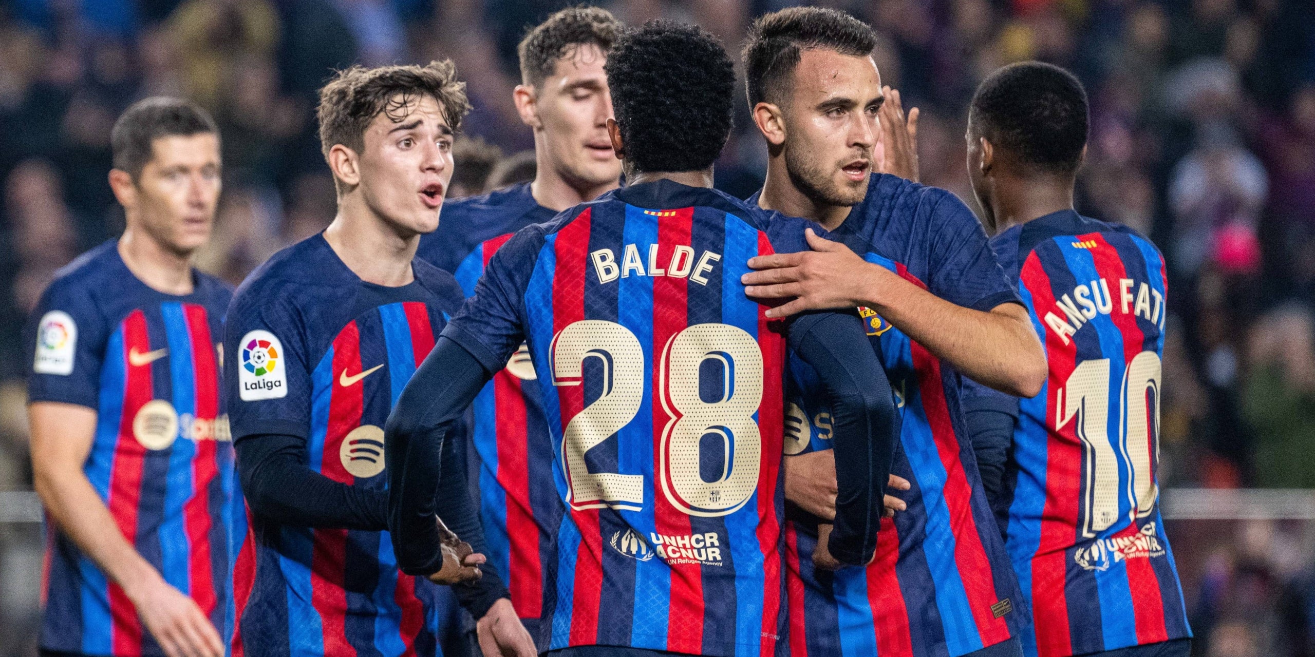 Els jugadors del Barça celebren un gol a la Lliga | Europa Press