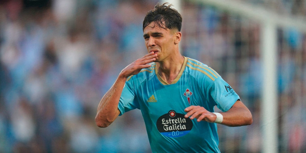 Gabri Veiga, emocionat després d'haver marcat | RC Celta