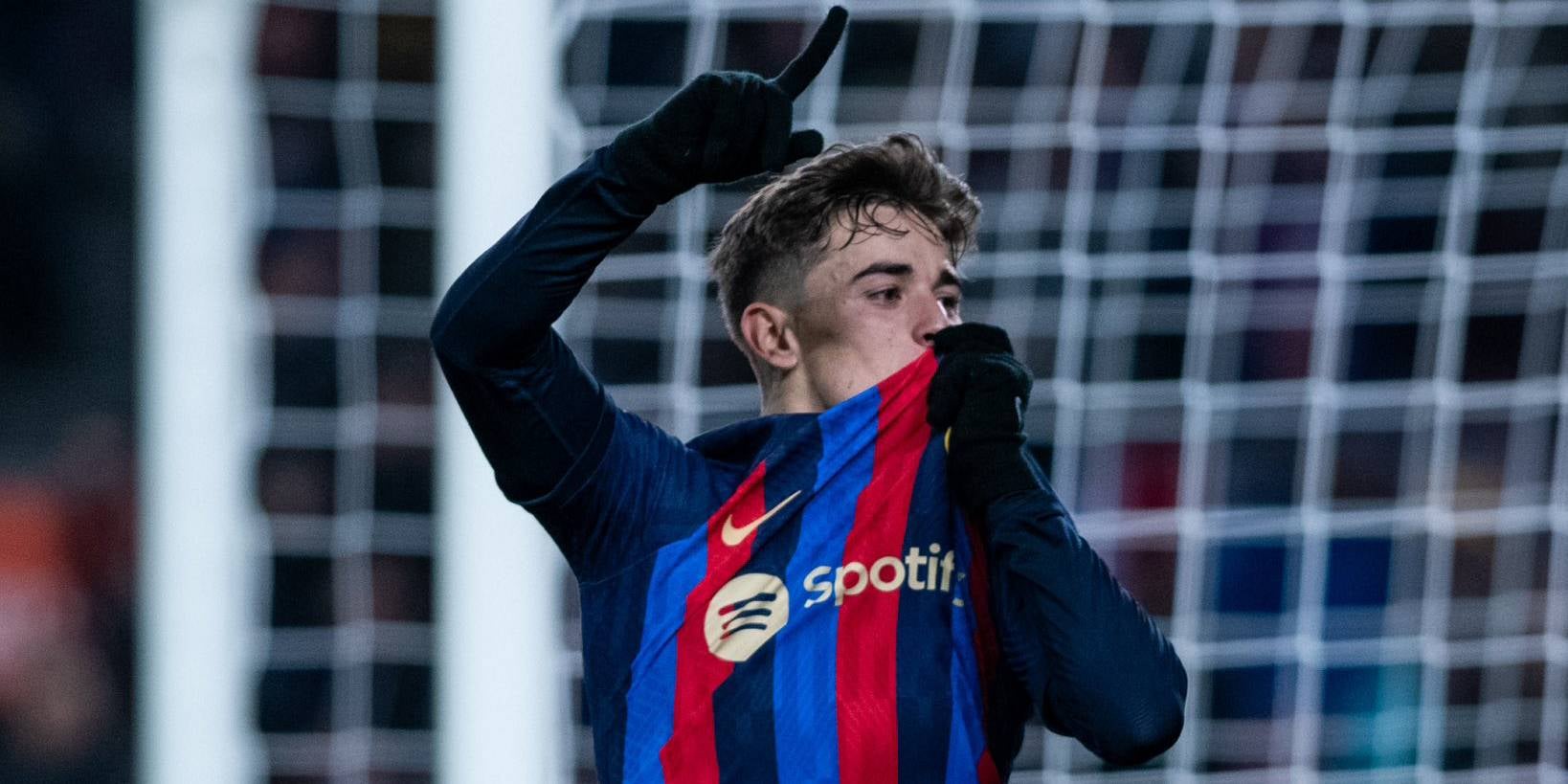 Gavi celebra un gol amb el Barça | FC Barcelona