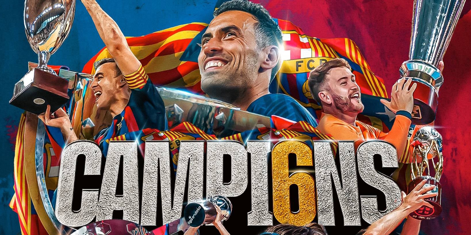 Muntatge del Barça per celebrar les sis lligues | FC Barcelona