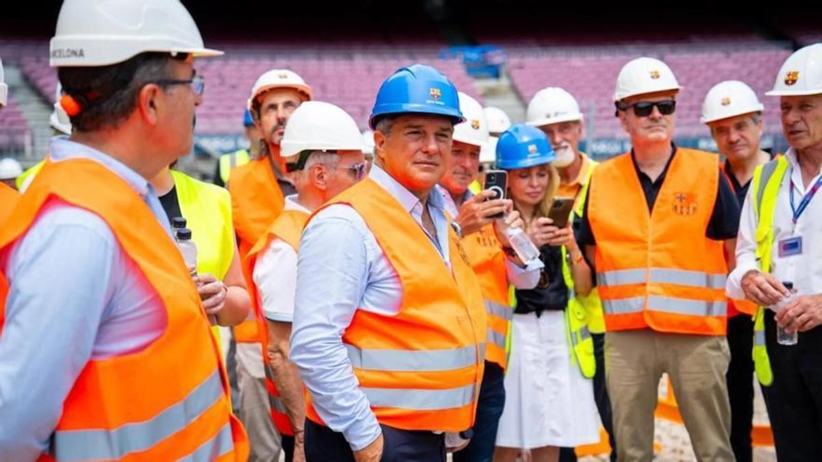 Joan Laporta, a les obres del Camp Nou | FC Barcelona