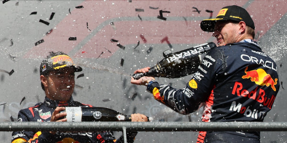 Max Verstappen i Sergio 'Checo' Pérez, pilots de Red Bull | Europa Press