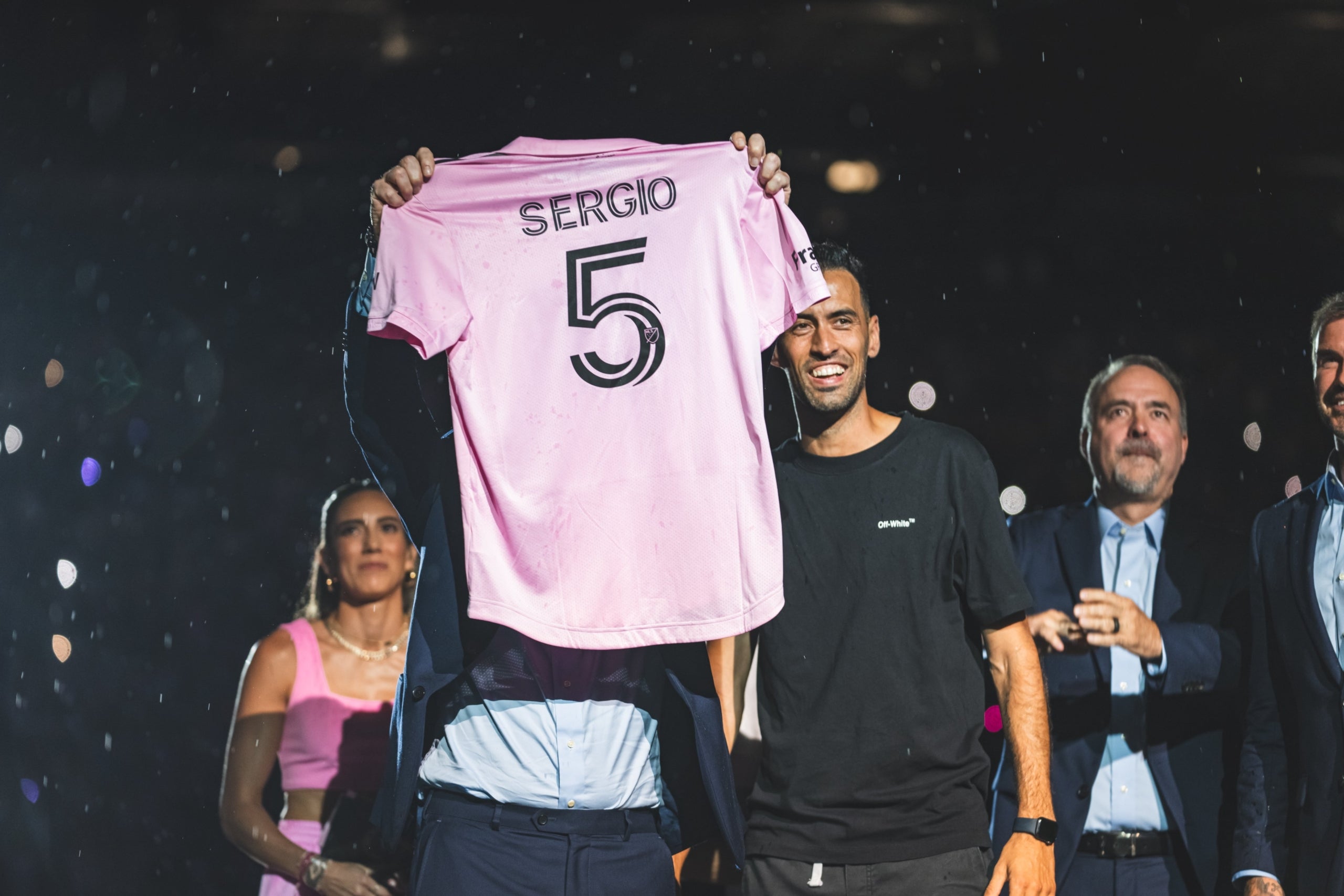 Sergio Busquets, durant la seva presentació amb l'Inter Miami | Inter Miami CF