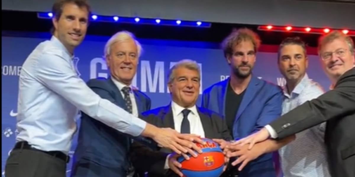 Roger Grimau, durant la seva presentació | FC Barcelona