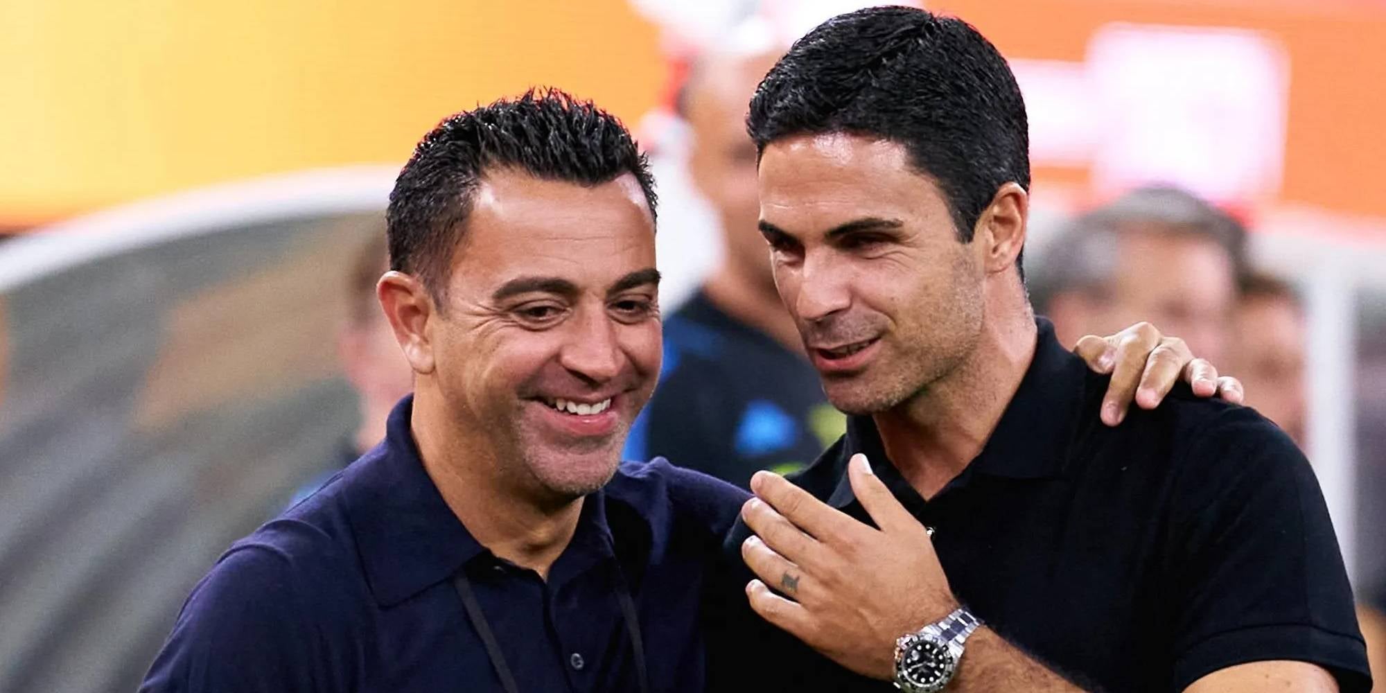Xavi i Arteta, durant l'Arsenal-Barça | FC Barcelona