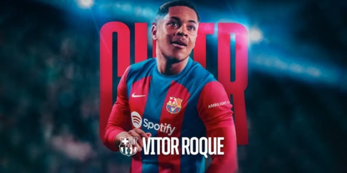 Muntatge per anunciar el fitxatge de Vitor Roque | FC Barcelona
